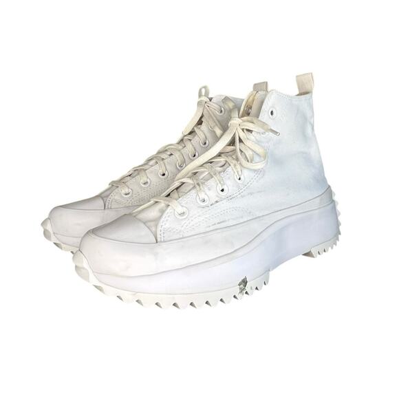 Converse One Star Run Star Hike Canvas Sneakers Size M9 W10.5 White - Picture 2 of 6